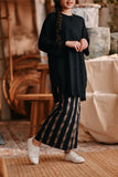 The Bay Folded Skirt - Black Stripe