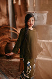 The Bay Broderie Kurung Blouse - Olive