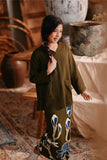 The Bay Broderie Kurung Blouse - Olive