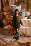 The Bay Broderie Kurung Blouse - Olive