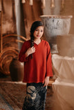 The Bay Broderie Kurung Blouse - Terracotta