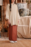 The Bay Folded Skirt - Terracotta Checked