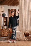 The Bay Broderie Kebaya Top - Black