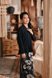 The Bay Broderie Kebaya Top - Black