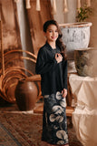 The Bay Broderie Kebaya Top - Black