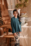 The Bay Broderie Kebaya Top - Emerald Green