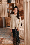 The Bay Broderie Kebaya Top - Khaki