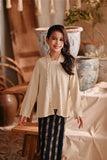 The Bay Broderie Kebaya Top - Khaki