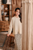 The Bay Broderie Kebaya Top - Khaki