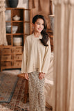 The Bay Broderie Kebaya Top - Khaki