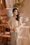 The Bay Broderie Kebaya Top - Khaki