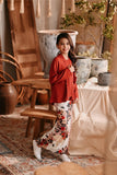 The Bay Broderie Kebaya Top - Terracotta