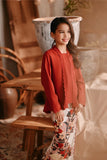 The Bay Broderie Kebaya Top - Terracotta