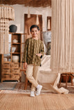 The Bay Kurta - Olive Stripe