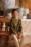 The Bay Kurta - Olive Stripe