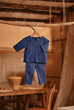 The Nest Babies Kurta - Steel Blue