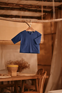 The Nest Babies Kurta - Steel Blue