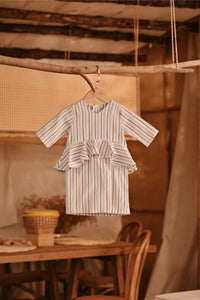 The Nest Babies Kurung - Earth Stripe