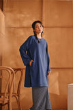 The Nest Women Kurung Riau Top - Steel Blue