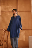 The Nest Women Kurung Riau Top - Steel Blue