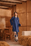 The Nest Women Kurung Riau Top - Steel Blue