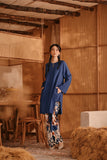 The Nest Women Kurung Riau Top - Steel Blue