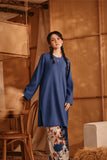 The Nest Women Kurung Riau Top - Steel Blue