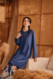 The Nest Women Kurung Riau Top - Steel Blue