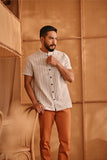 The Nest Men Oriental Shirt - Earth Stripe