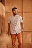 The Nest Men Oriental Shirt - Earth Stripe