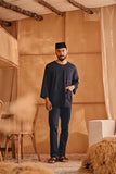 The Nest Men 3/4 Sleeve Kurta - Navy Blue