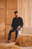 The Nest Men 3/4 Sleeve Kurta - Navy Blue