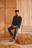 The Nest Men 3/4 Sleeve Kurta - Navy Blue