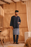 The Nest Men 3/4 Sleeve Kurta - Navy Blue