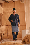 The Nest Men 3/4 Sleeve Kurta - Navy Blue