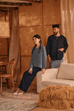 The Nest Men 3/4 Sleeve Kurta - Navy Blue