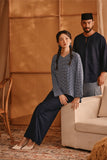 The Nest Men 3/4 Sleeve Kurta - Navy Blue