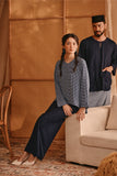 The Nest Men 3/4 Sleeve Kurta - Navy Blue