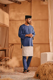 The Nest Men 3/4 Sleeve Kurta - Steel Blue