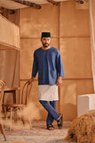 The Nest Men 3/4 Sleeve Kurta - Steel Blue