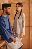 The Nest Men 3/4 Sleeve Kurta - Steel Blue