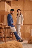 The Nest Men 3/4 Sleeve Kurta - Steel Blue