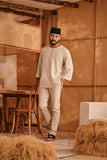 The Nest Men 3/4 Sleeve Kurta - Champagne