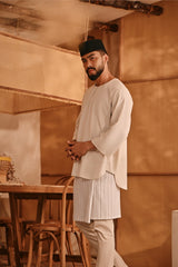 The Nest Men 3/4 Sleeve Kurta - Champagne