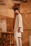 The Nest Men 3/4 Sleeve Kurta - Champagne