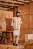 The Nest Men 3/4 Sleeve Kurta - Champagne