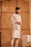 The Nest Men 3/4 Sleeve Kurta - Champagne