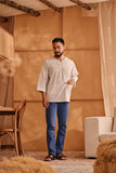 The Nest Men 3/4 Sleeve Kurta - Earth Stripe