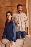 The Nest Men 3/4 Sleeve Kurta - Earth Stripe