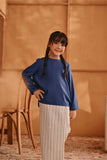 The Nest Back Pleated Blouse - Steel Blue